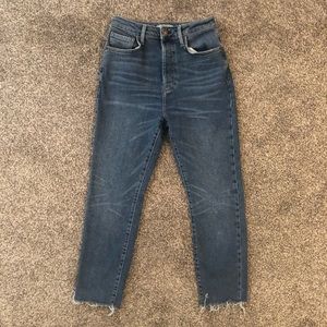 High waisted cropped jeans
